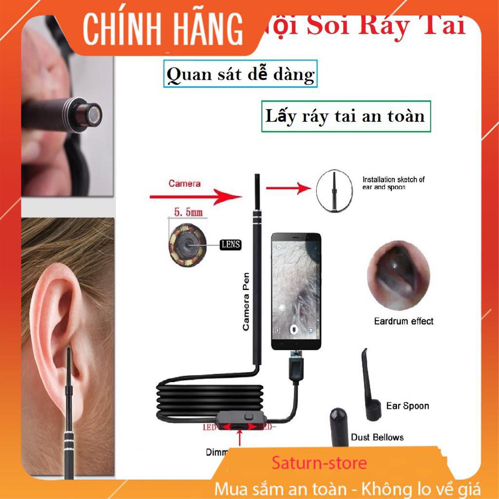 ( Giá rẻ hủy diệt) -  Camera Nội Soi Tai Siêu Nét Đi Kèm Bộ Đầu Lấy Ráy - Thiết kế Thông Minh, Nhỏ Gọn, Chống nước (phần