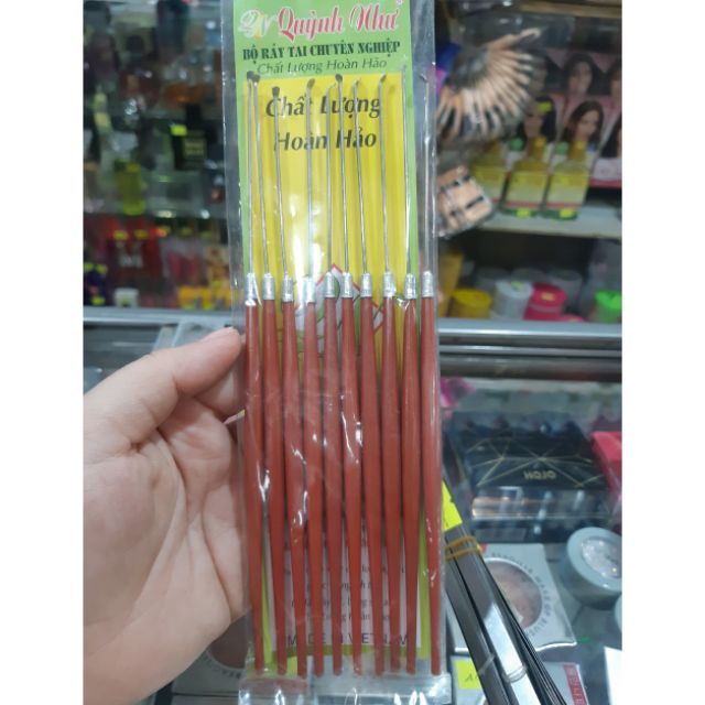 Dụng cụ lấy ráy tai cây móc tai cán gỗ