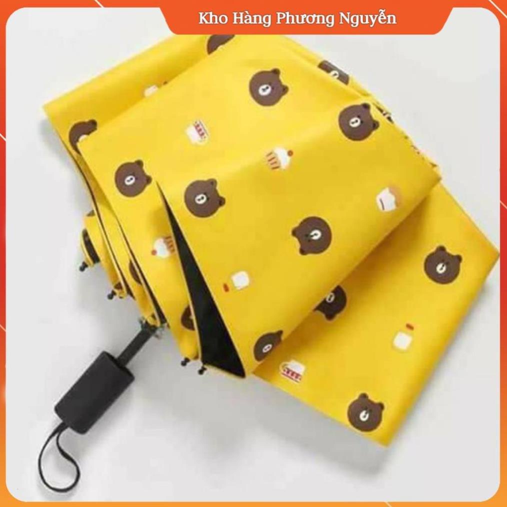 Ô Dù Đi Mưa, Đi Nắng Gấp Gọn Hình Gấu Dễ Thương