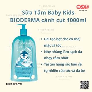 BIODERMA CHIM CÁNH CỤT 1000ML - Sữa Tắm Gội Cho Bé Từ Sơ Sinh Pháp 1L