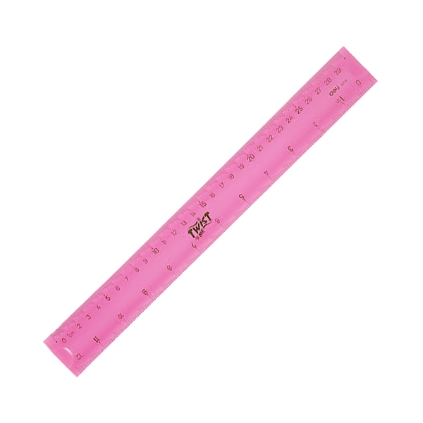 Thước Kẻ Nhựa Dẻo Nhiều Màu 30cm - Màu Hồng