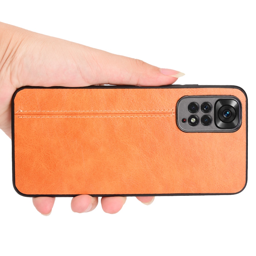 Ốp Điện Thoại Da Đơn Giản Chống Rơi Cho Xiaomi Redmi Note 11 11s 10 10s 10T 9 9s 8 7 Pro Max
