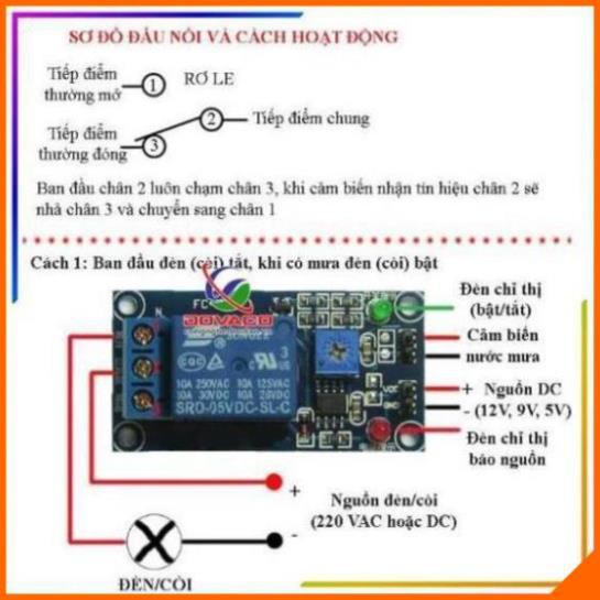 Mạch công tắc cảm biến mưa DOVACO