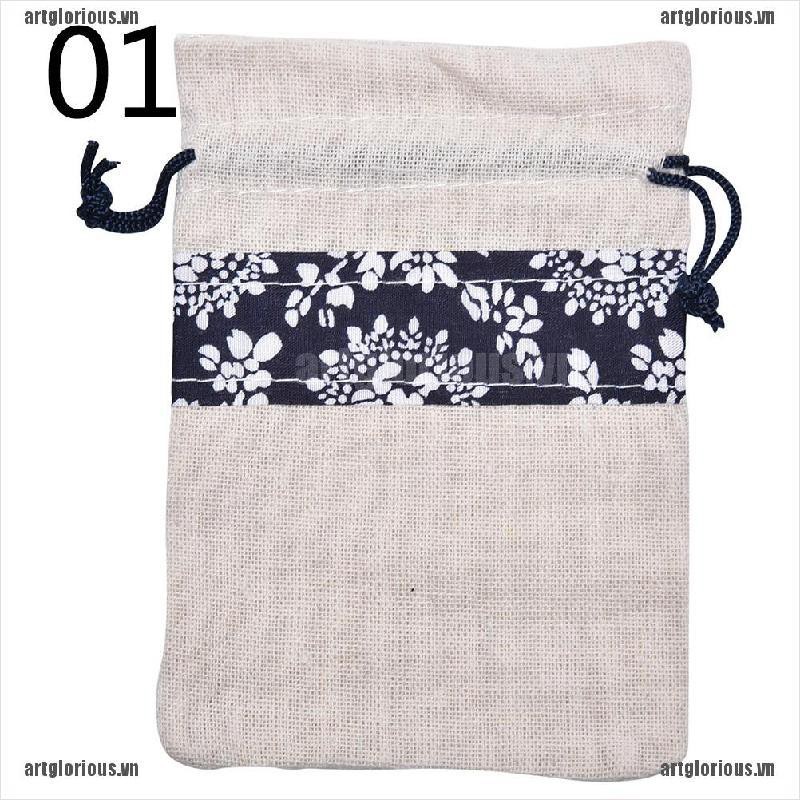 Bộ 2 Túi Vải Cotton Đựng Trang Sức Thủ Công