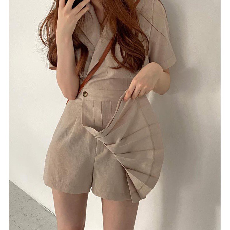 Đầm Cổ Vest Phong Cách Retro Mới 44100