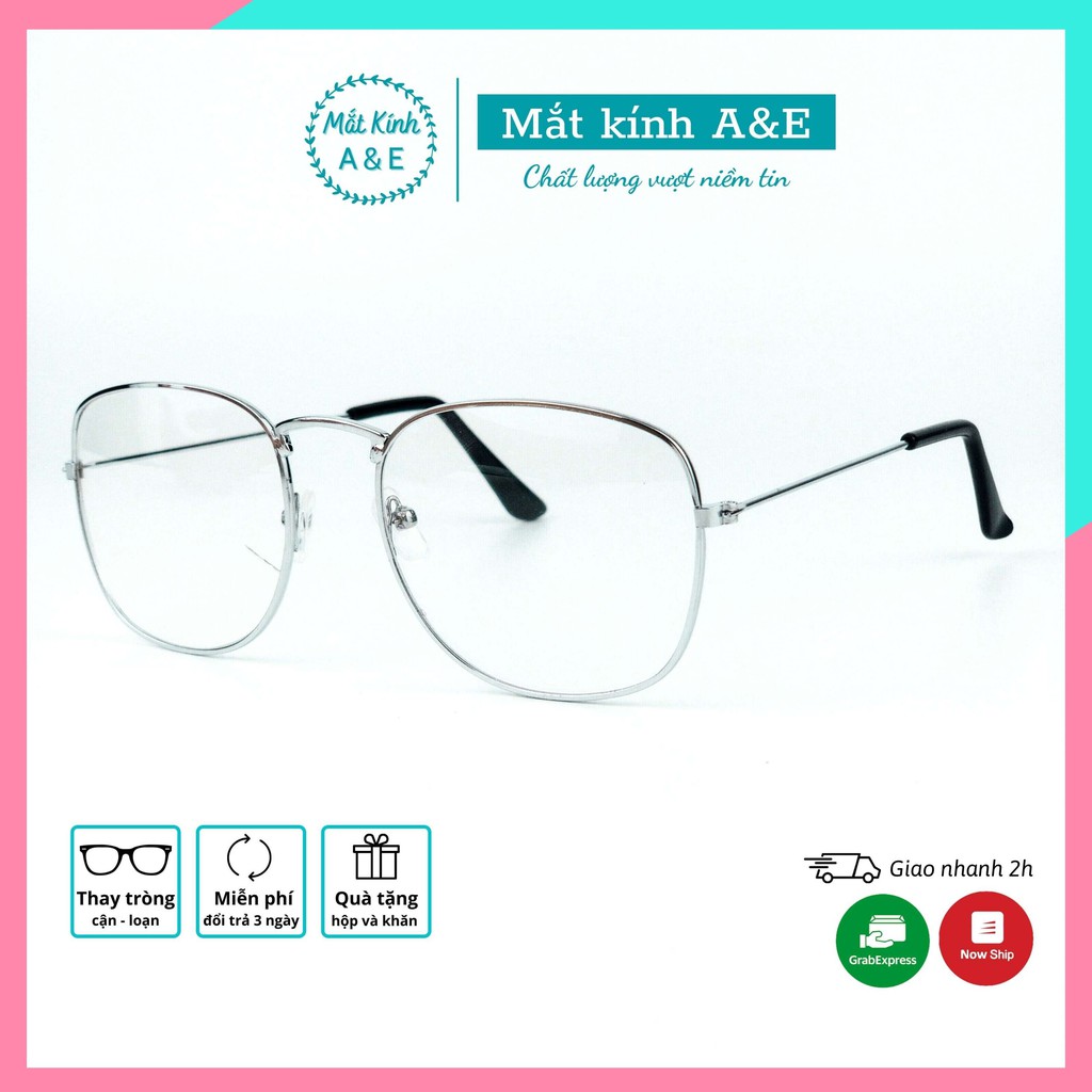 Gọng kính cận nam nữ 908 gọng kim loại tròn kiểu dáng thời trang Hàn Quốc AMIE Eyewear