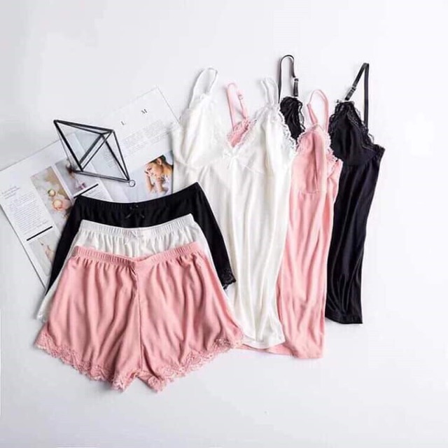 Bộ ngủ 2 dây len tăm | BigBuy360 - bigbuy360.vn