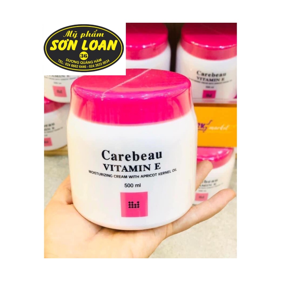 [Hàng chuẩn Thái]Kem massage Vitamin E Thái Carebeau Hồng 500ml. Vàng, trắng, hồng 250ml.làm mềm da, dưỡng trắng, sáng d