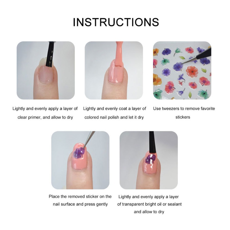 Miếng Dán Trang Trí Móng Tay In Chữ Tiếng Anh Cổ Điển DIY