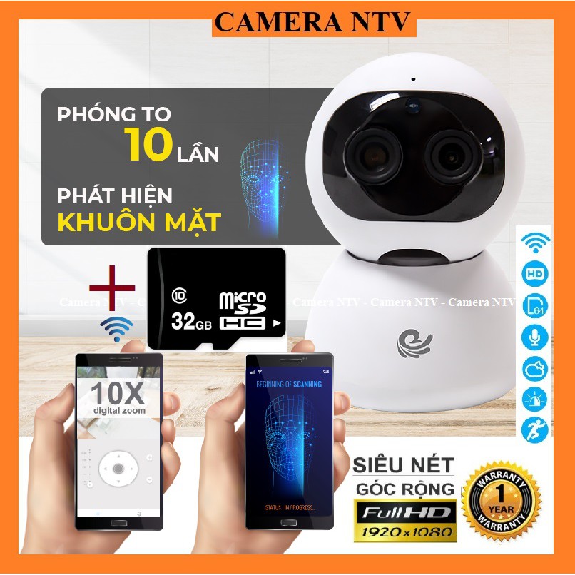 CAMERA CARECAM CC2023 - FHD1080 - 2.0Mps - PHÓNG TO HÌNH ẢNH 10x - HÌNH ẢNH CỰC NÉT - GÓC QUAY CỰC RỘNG