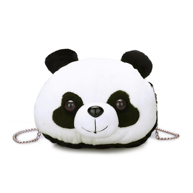 Túi xách đeo chéo nữ - wool bag female 2021 new springsummer fashion Joker plush shoulder bag cute cartoon panda shoulder b