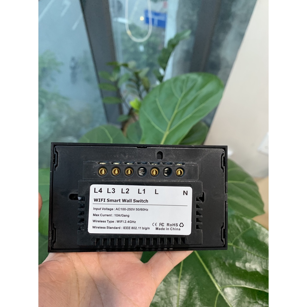 Công Tắc Zigbee TuyaSmart Không Viền 1,2,3,4 Nút Cảm Ứng Hình Chữ Nhật Điều Khiển Từ Xa