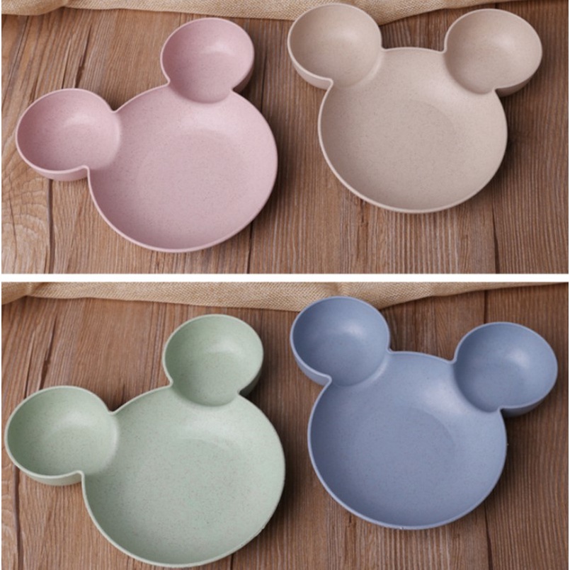 Bộ dụng cụ ăn uống 4 món hình chuột Mickey hoạt hình dành cho bé
