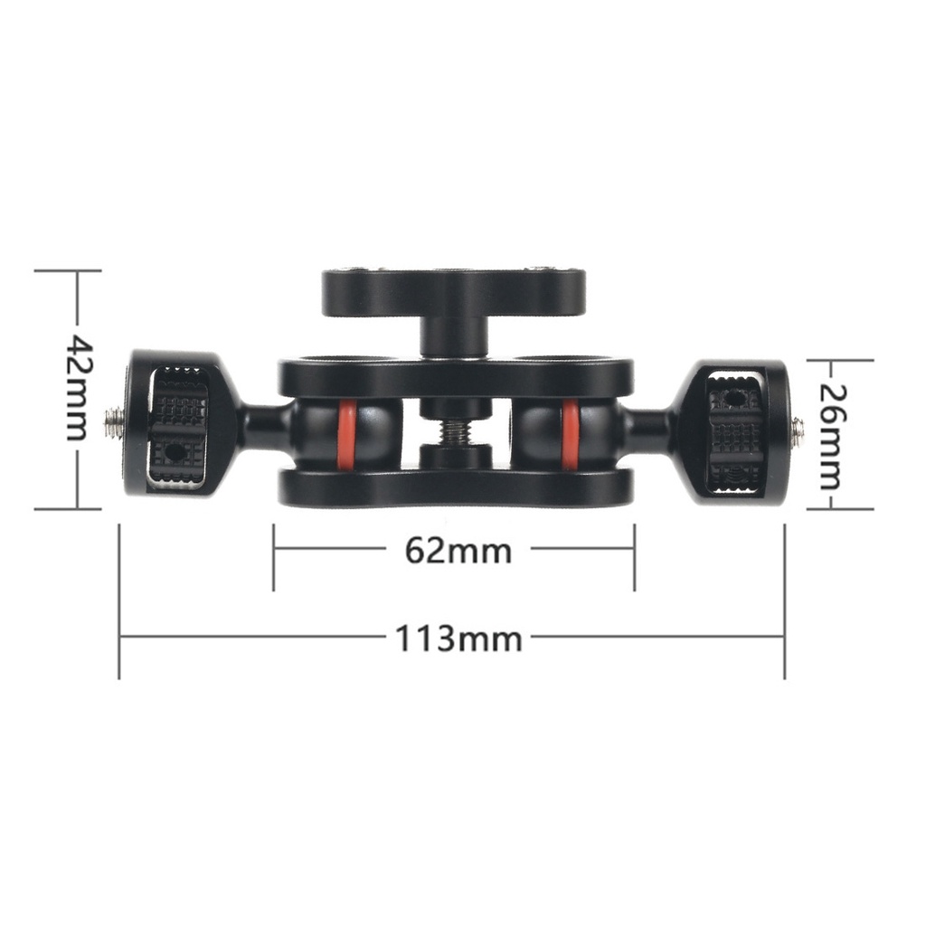 Đầu Chuyển Đổi Gậy Ba Chân XT-XINTE Bằng Hợp Kim Nhôm Xoay 360 Độ Chuyên° Đầu Bi Xoay Với Vít 1 / 4 "Dành Cho Giá Đỡ Màn Hình Máy Ảnh SLR