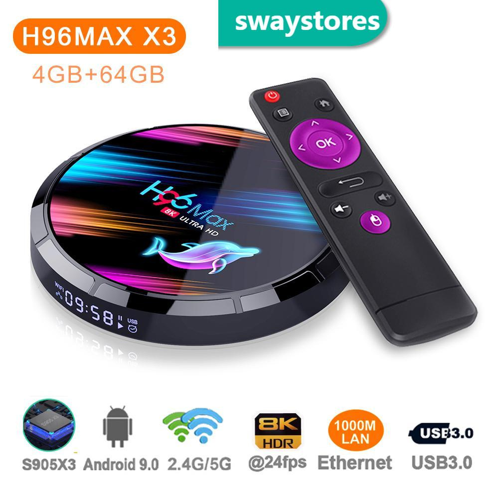 Mạng Internet TV Box Android 9.0 Dual màn hình WiFi + BT 4 + 64G (H96MAX X3)