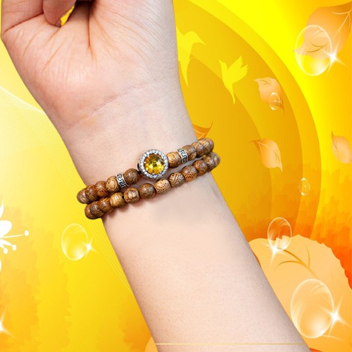 Vòng Tay Trầm Hương Nữ Mix Cùng Đá Ngũ Sắc Hợp Từng Mệnh  (size 6mm 8mm) | BigBuy360 - bigbuy360.vn