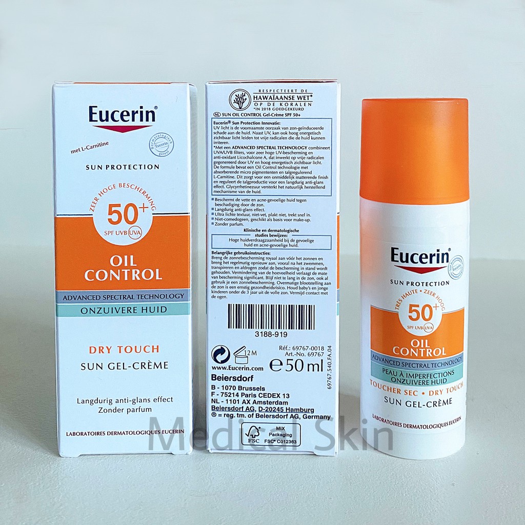 kem chống nắng EUCERIN cho da dầu mụn EUCERIN OIL CONTROL SUN GEL CREAM