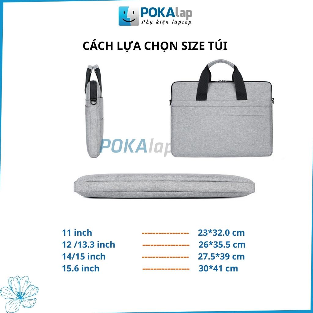 Túi xách chống sốc đựng laptop, macbook POKA10, 13 inch, 14 inch, 15.6 inch vải oxford cao cấp chống thấm nước - POKALAP