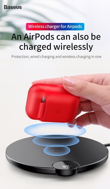 Bao case sạc nhanh không dây Qi cho Apple Airpods chính hãng Baseus