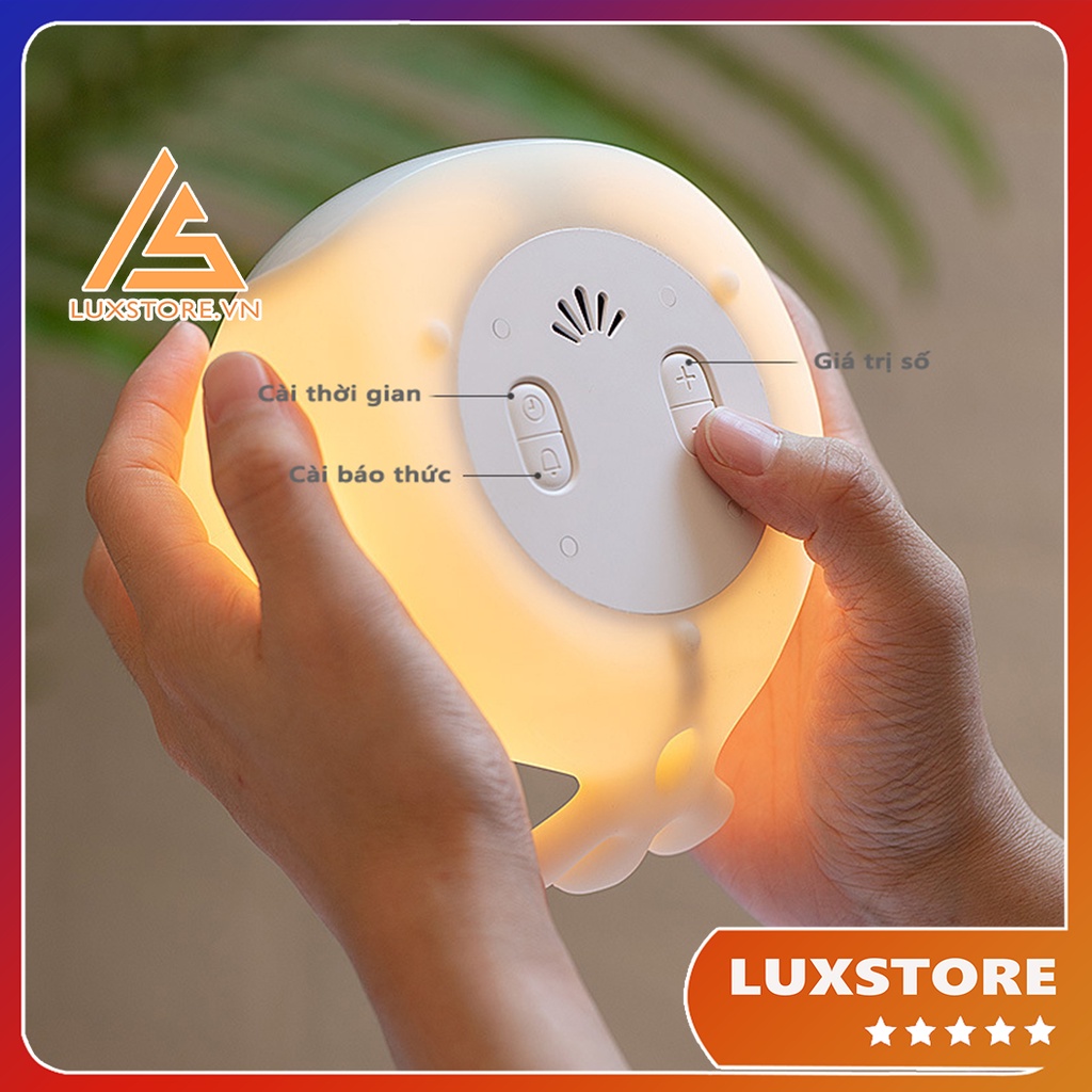 ĐỒNG HỒ BÁO THỨC ĐỂ BÀN KIÊM ĐÈN NGỦ CHIM THÔNG MINH NHIỀU CHỨC NĂNG CẢM BIẾN ÂM THANH – LUXSTORE