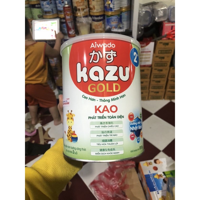 Tặng 1 bộ câu cá - Sữa bột Kazu gold kao số 2 810g