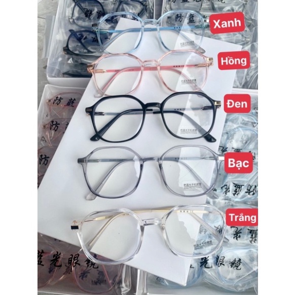 Kính Mắt Tròn Gọng Kim Loại 5 Màu