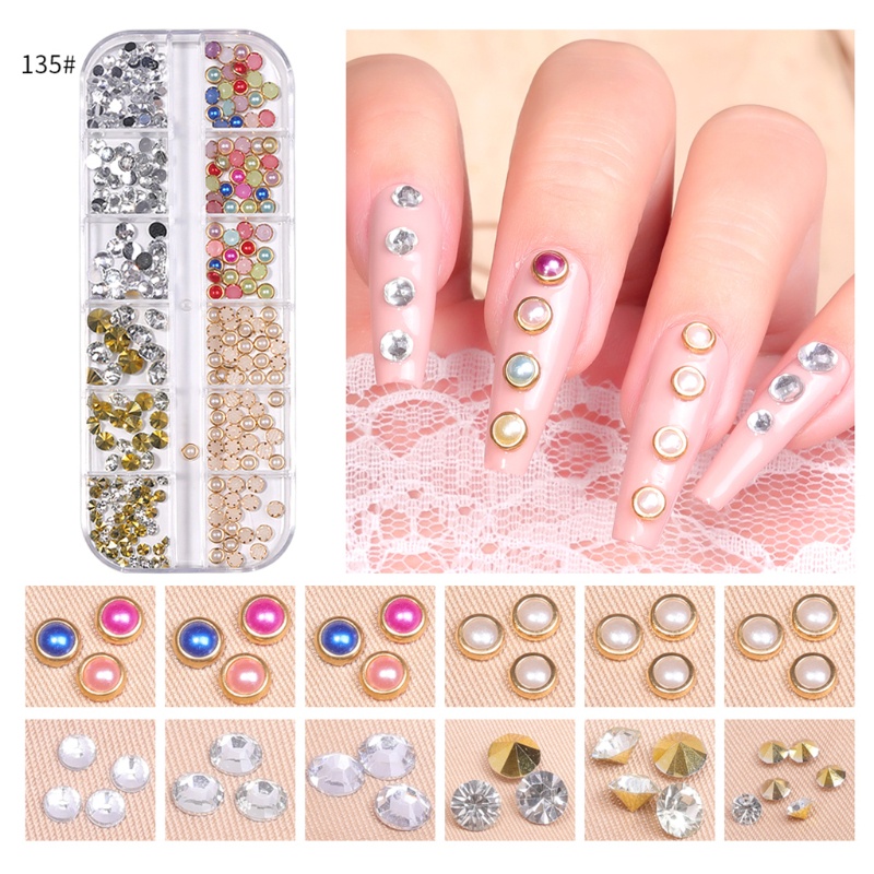 Phụ Kiện Đinh Tán Đính Đá 3D Trang Trí Móng Tay Nghệ Thuật Charms