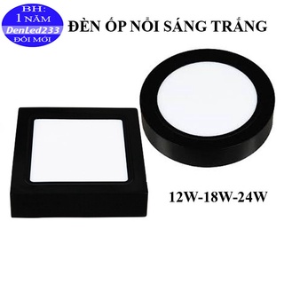 ĐÈN LED ỐP TRẦN VIỀN ĐEN 12W-18W-24W ÁNH SÁNG TRẮNG