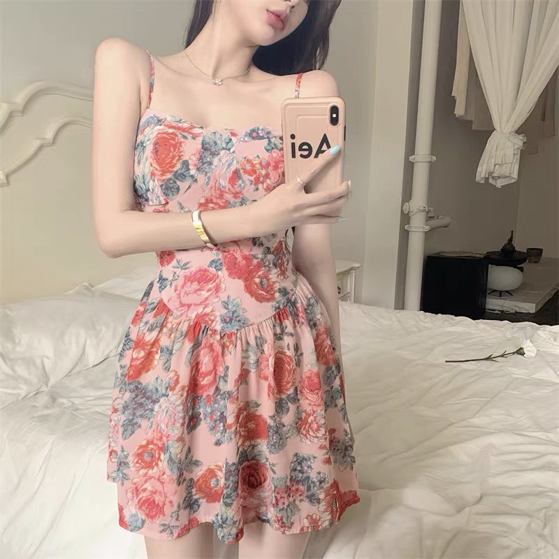 Mẫu Váy Hoa🌼 NaNo Studio 🌼mùa hè 2021 đầm dáng ôm body kiểu xòe ngắn hack dáng phù hợp dự tiệc dạo phố | BigBuy360 - bigbuy360.vn