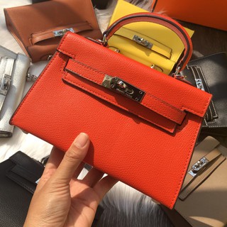 TÚI KELLY size mini tag bạc