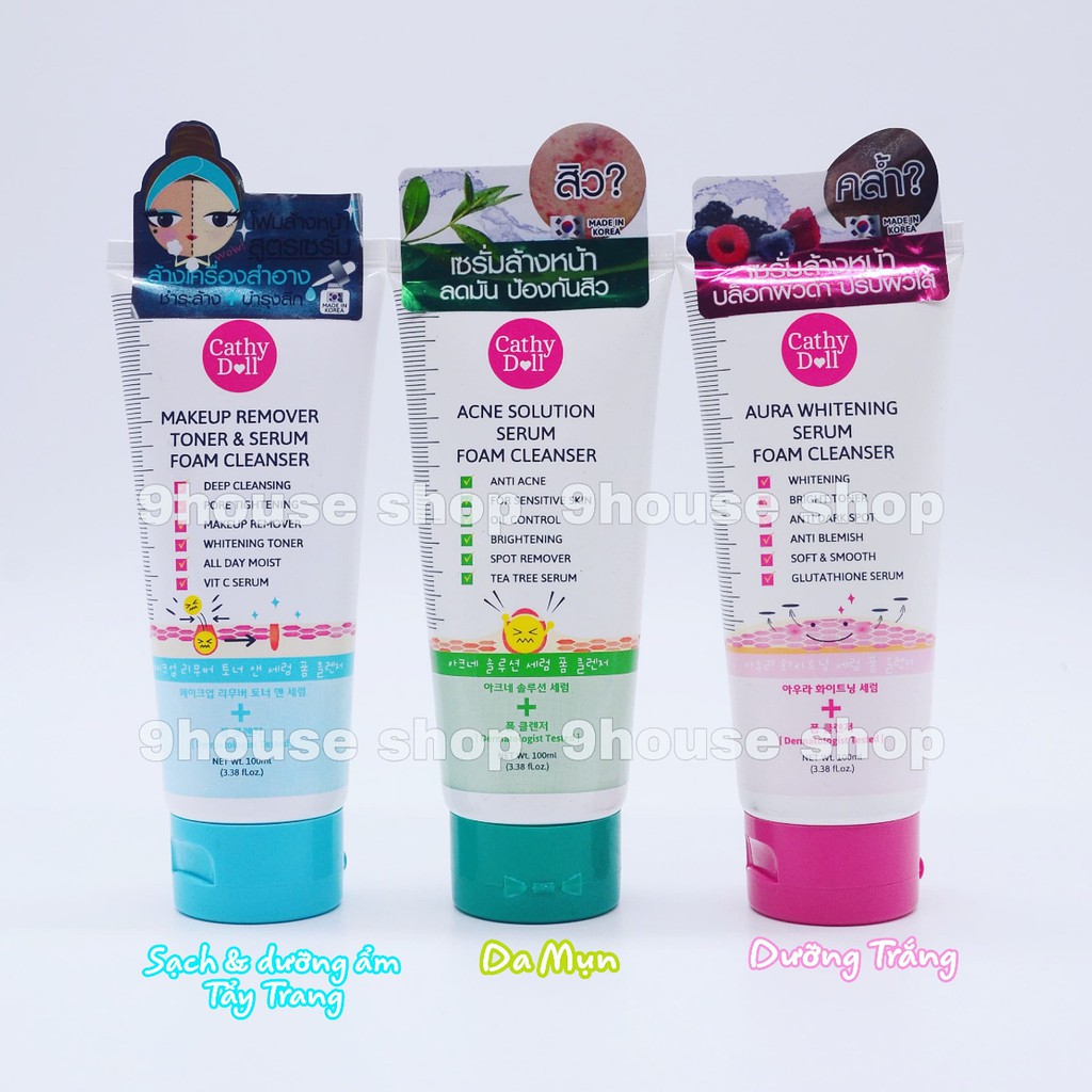 01 Tuýp Sữa rửa mặt Cathy Doll Thái Lan 100ml