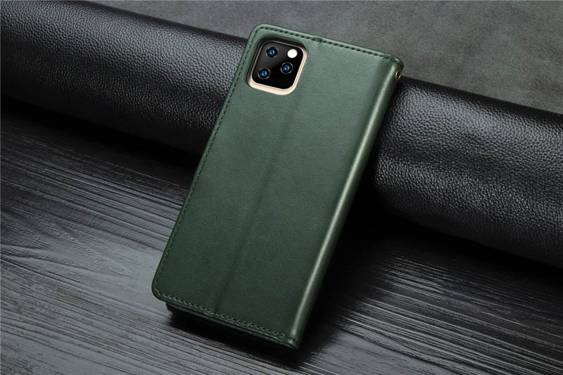 Lekaari IPHONE Bao Da Nắp Gập Màu Trơn Phong Cách Retro Cho Iphone 12 Mini 11 Pro Xs Max X Xr Se 2020