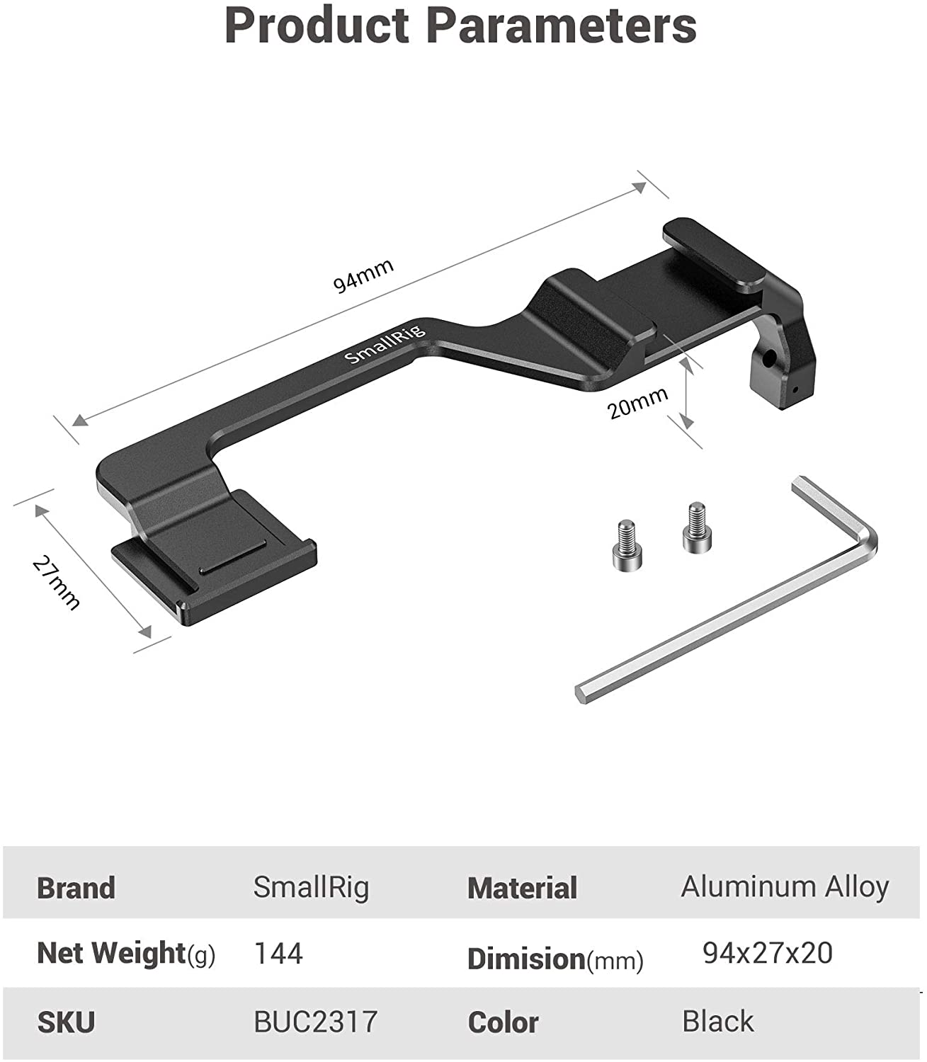 SMALLRIG Phụ Kiện Chuyển Đổi Cho Sony A6100 / A6300 / A6400 Jach2317