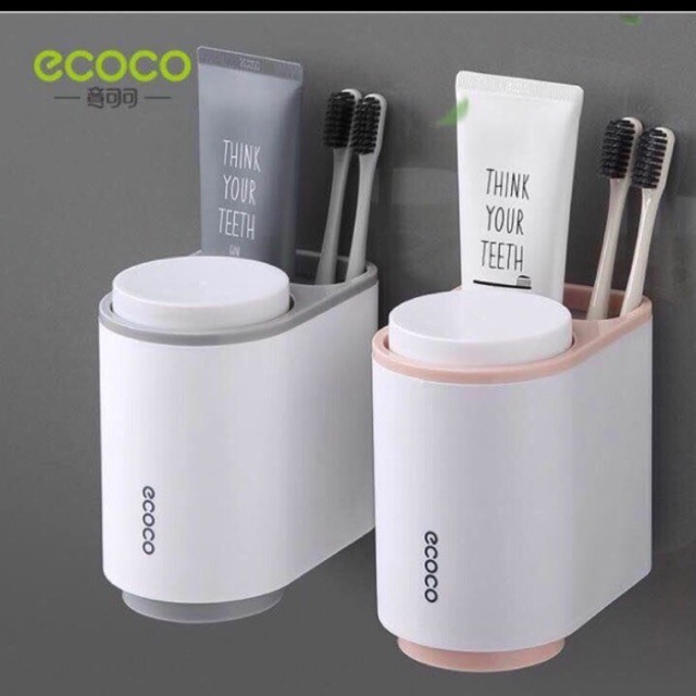 Cắm bàn chải cao cấp ECOCO kèm 2 cốc