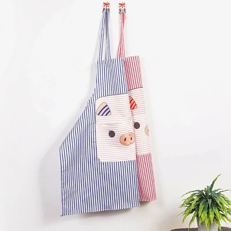1 Tạp Dề Nấu Ăn Hình Heo Hoạt Hình Dễ Thương Có Túi Chống Thấm Nước Chống Dầu Cho Nhà Bếp