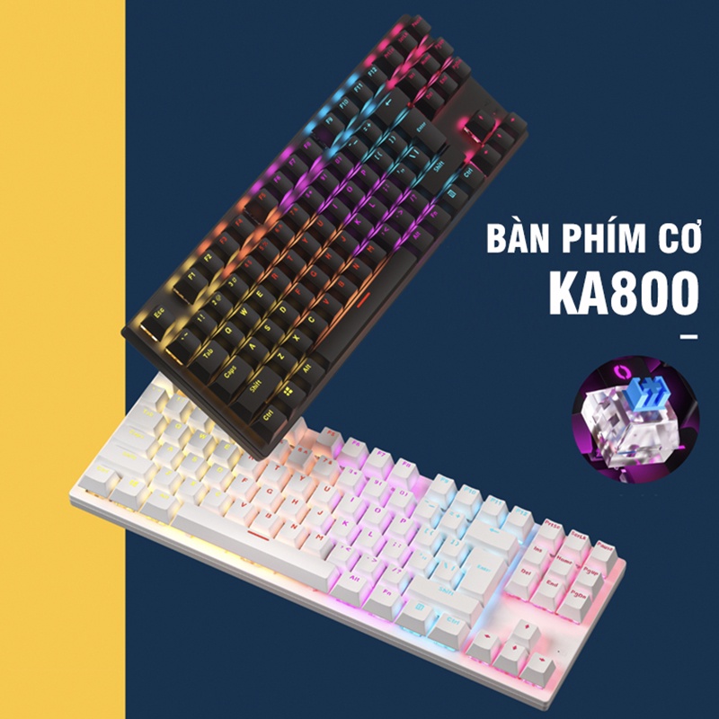 GIÁ SIÊU RẺ Bàn phím cơ K550 gaming đèn LED nhiều chế độ cực đỉnh blueswitch chất lượng chính hãng