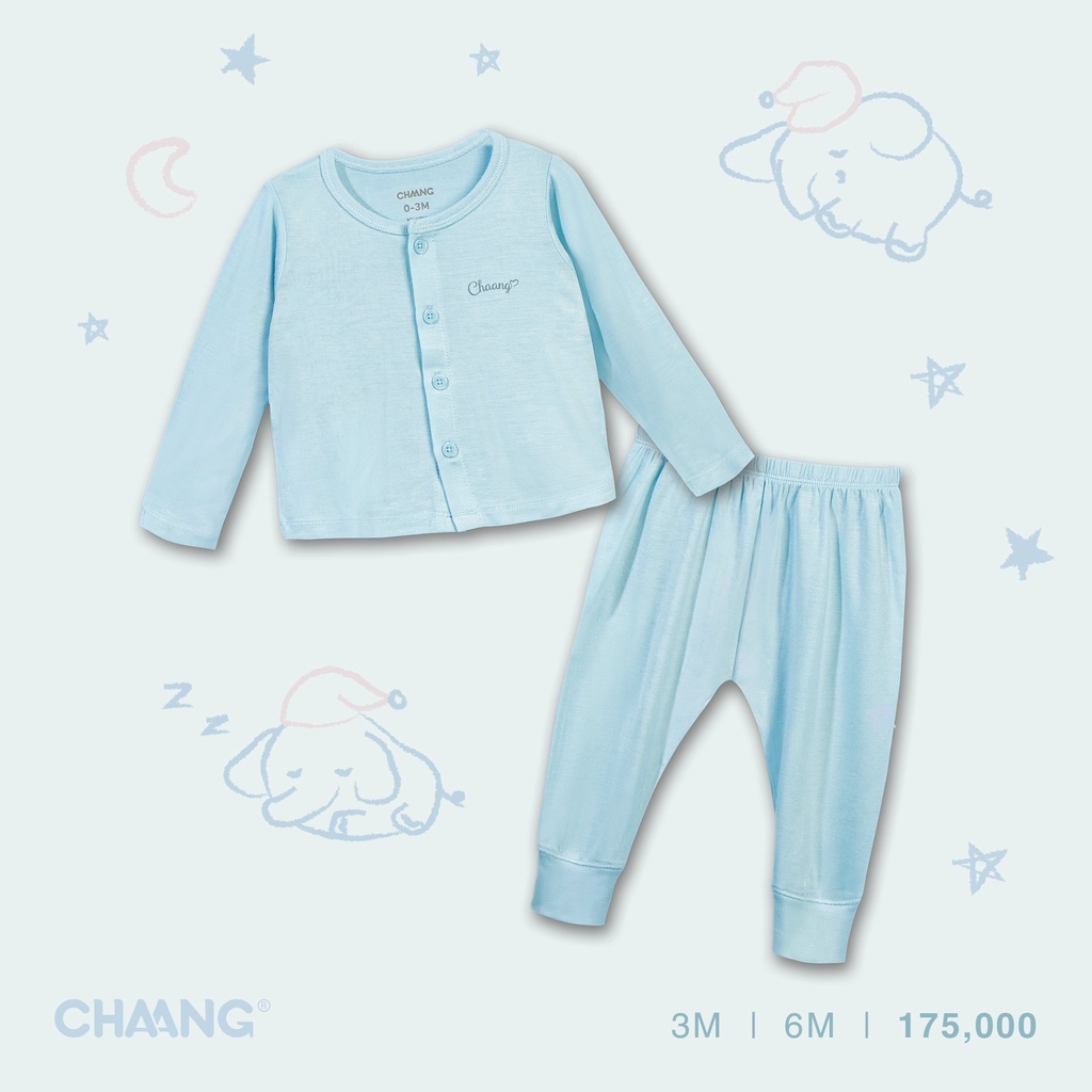 Chaang Bộ sơ sinh dài tay cúc giữa Dreamy