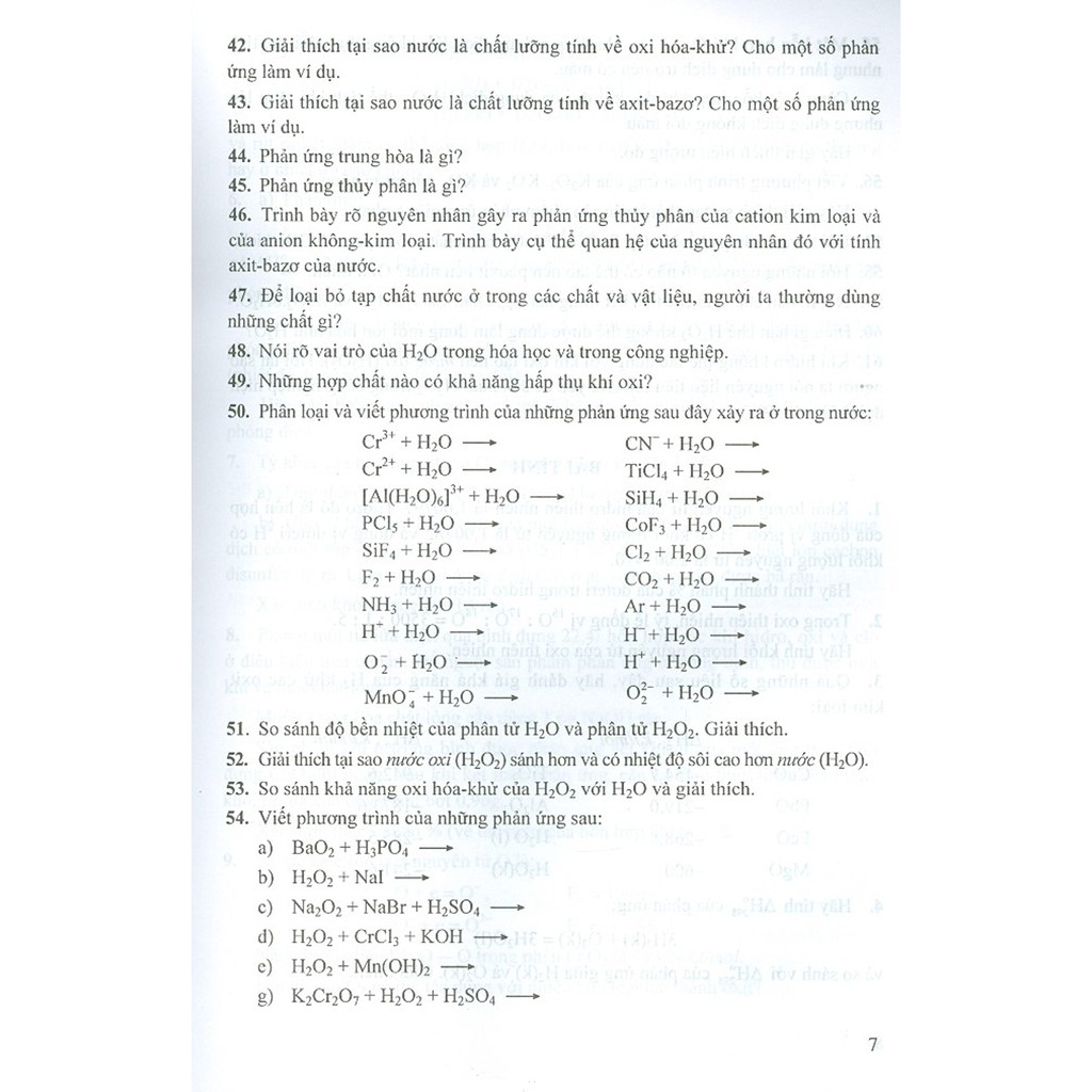Sách - Bài Tập Hóa Học Vô Cơ - Quyển III: Hóa Học Các Nguyên Tố