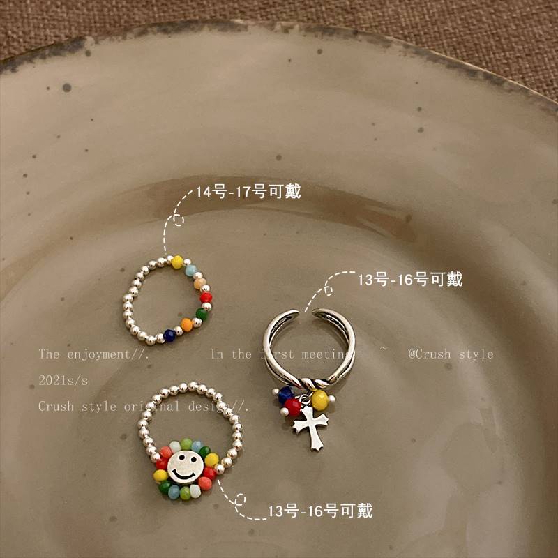 Nhẫn Đeo Tay Kim Loại Hình Mặt Cười Thời Trang