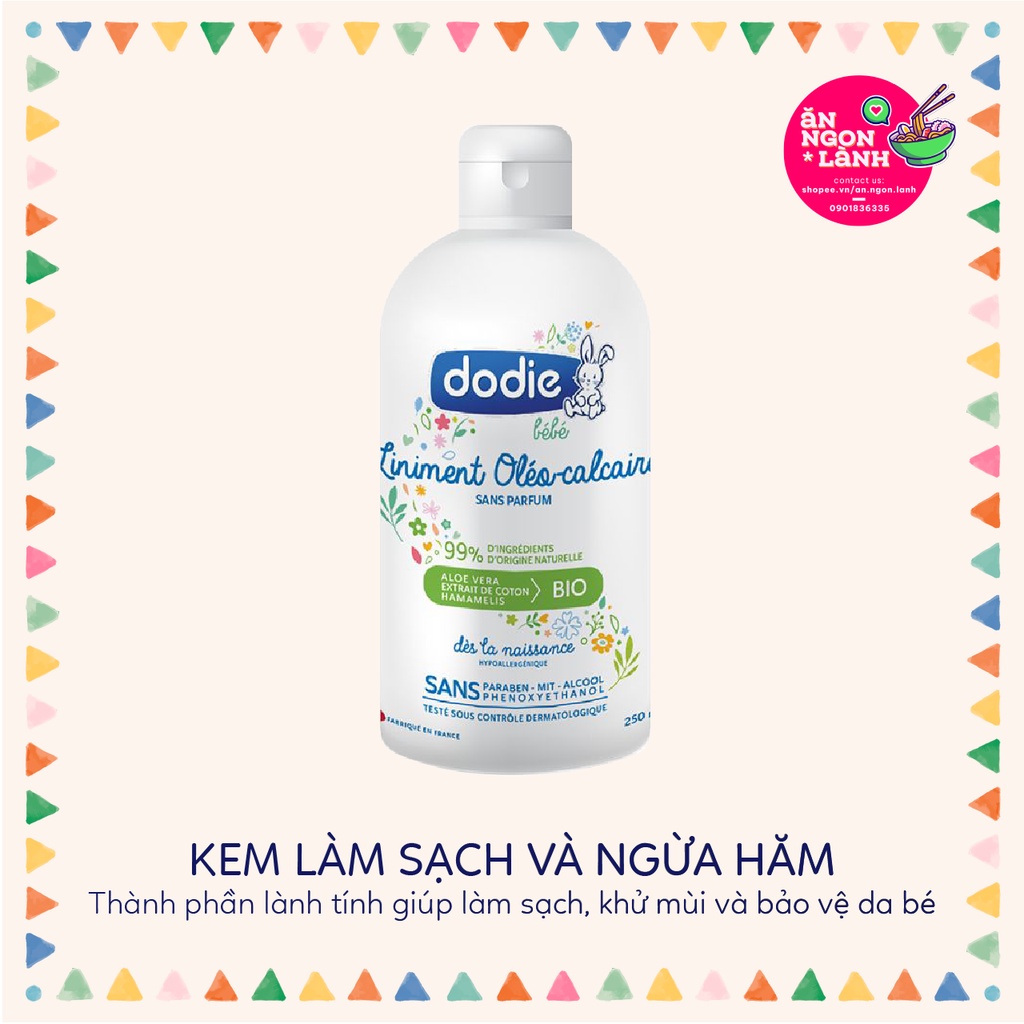 Bộ chăm sóc da em bé 𝗗𝗢𝗗𝗜𝗘 - hàng air Pháp, thành phần thiên nhiên