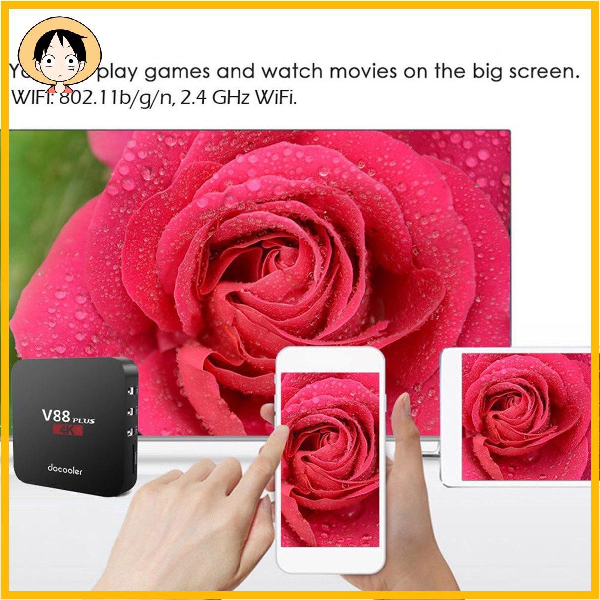 Hộp Tv Thông Minh V88 4k 1g + 8g Wifi Media Player