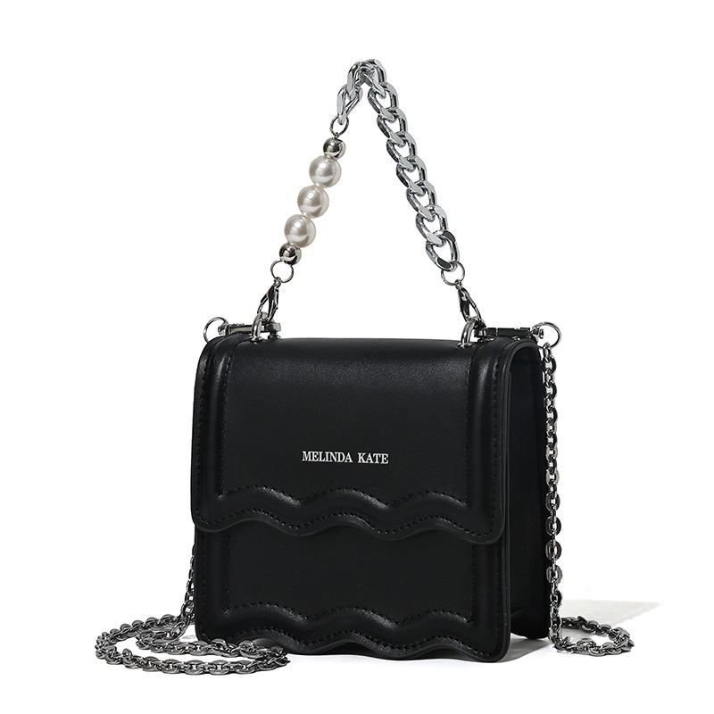 Túi Đeo Chéo Mini Hình Vuông Đính Ngọc Trai Thời Trang Hàng Mới Cho Nữ