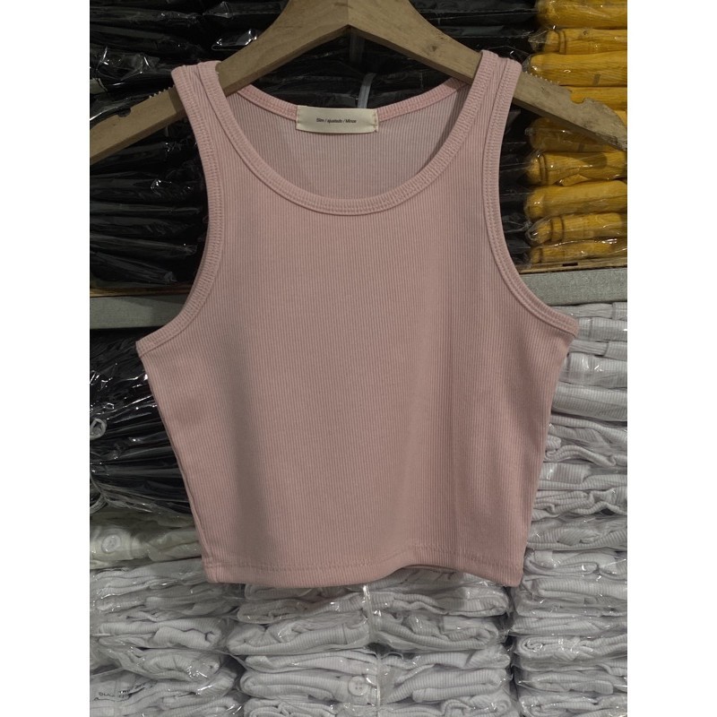 Áo croptop nữ chất cotton - Áo ba lỗ cộc tay dáng ôm mềm mịn | BigBuy360 - bigbuy360.vn