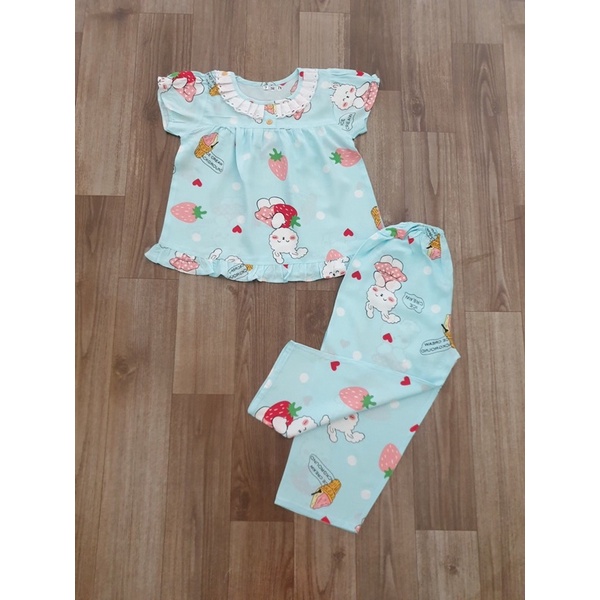 🌼 12 - 24kg Bộ tole bé gái tay ngắn quần dài (tay búp cổ ren)