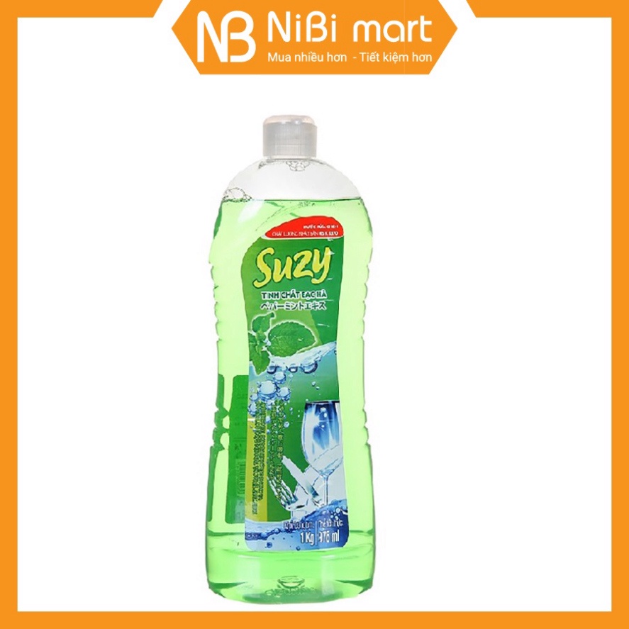 Nước rửa chén Suzy Bạc Hà Chai 1L
