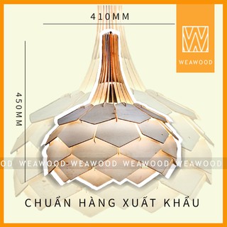 Đèn gỗ Weawood dáng HOA LÀI dùng trang trí, treo tường, treo trần, phong cách hiện đại, nghệ thuật cho mọi không gian