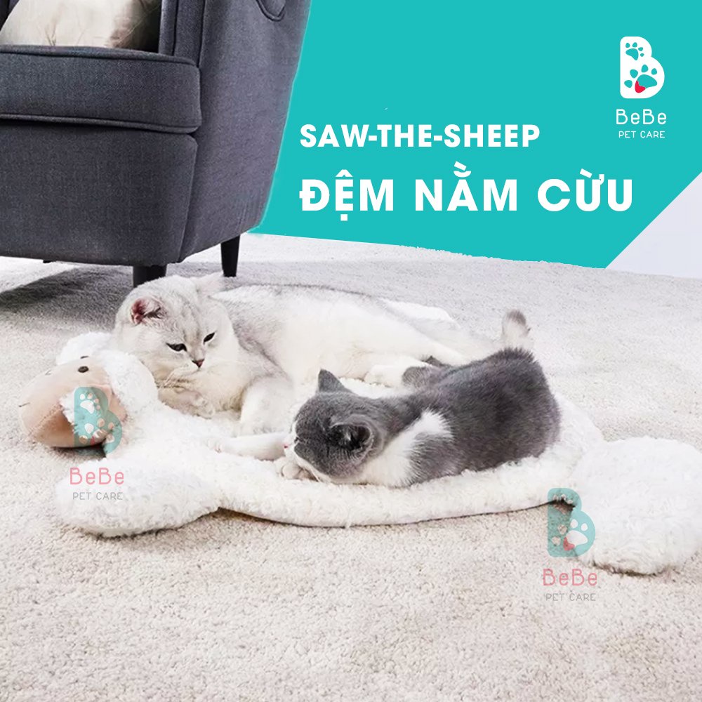 [Siêu Xinh] Đệm Nằm Hình Cừu Êm Ái Cho Thú Cưng - 4 Mùa Ấm Áp Yêu Thương