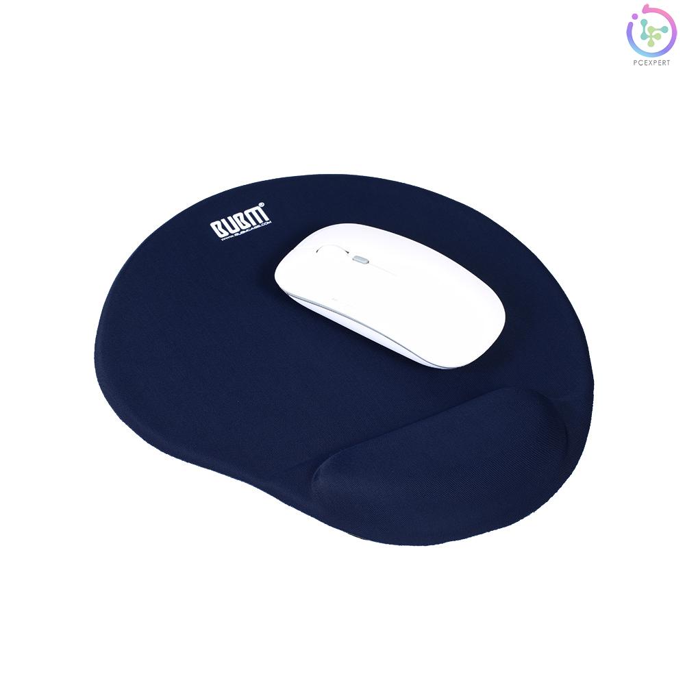 BUBM Mouse Pad with Wrist Support Wrist Protector Ergonomic Design Memory Comfort Anti-slip Pad (GSM, Dark Blue）