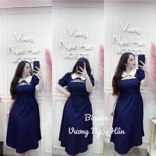 ĐẦM TIỂU THƯ DÀI CỔ SEN CỘT NƠ CỔ BIGSIZE