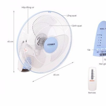 QUẠT TREO TƯỜNG REMODE ĐIỀU KHIỂN SENKO TR1628 - BẢO HÀNH CHÍNH HÃNG 2 NĂM